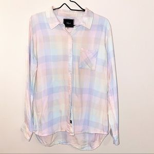 Rails button up long sleeve flannel shirt